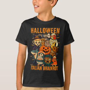 Italienisches Brainrot-Meme-Zeichen Halloween-Kost T-Shirt