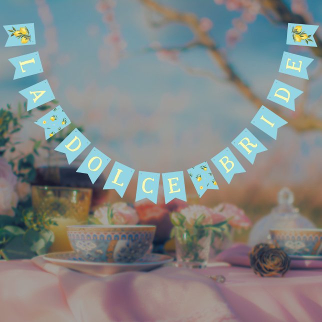 Italienisches Brautparty Lemons Blue La Dolce Brid Wimpelkette (Von Creator hochgeladen)