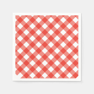 Italienisches Café Red Gingham Serviette