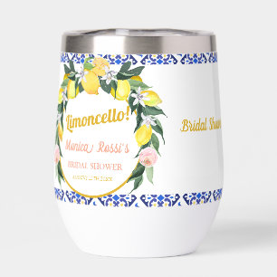 Italienisches Citrus Lemon Blue Tiles Brautparty