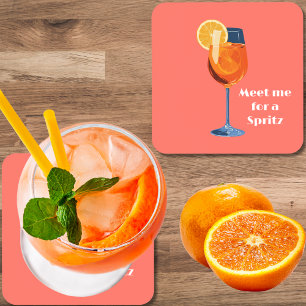 Italienisches Cocktail-Getränk Vintage Retro Happy Getränkeuntersetzer