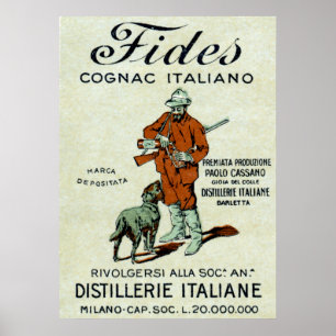 Italienisches Cognac-Poster 1905 Poster