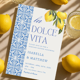 Italienisches Dolce Vita Paare gemischter Polterab Einladung