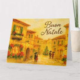 Italienisches Dorf Buon Natale Karte