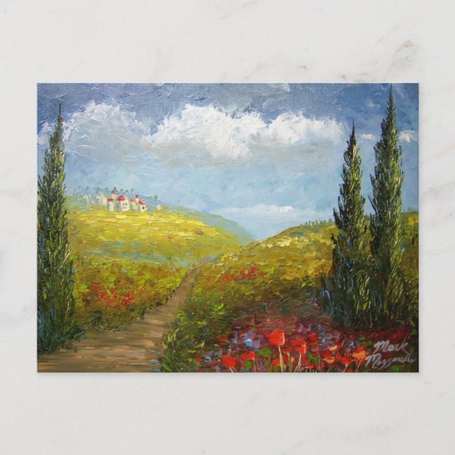 Italienisches Dorf Toskana Postkarte (Vorderseite)