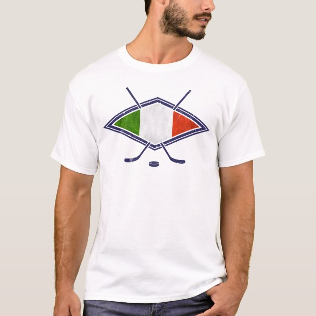 Italienisches Eishockey-Logo T-Shirt (Vorderseite)