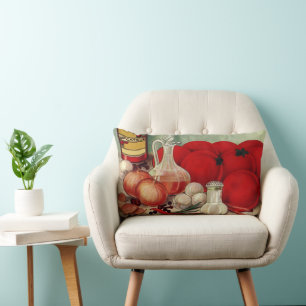 Italienisches Essen Tomaten Zwiebeln Paprika Ketch Lendenkissen