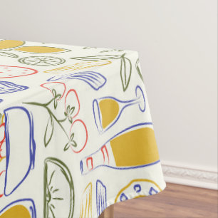 Italienisches Essensmuster Tischdecke