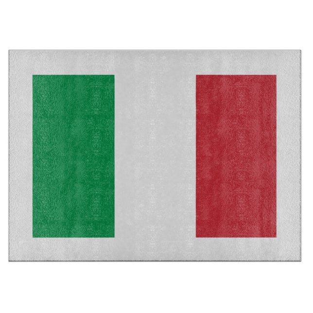 Italienisches Flaggenglasschneidenbrett | Schneidebrett (Vorderseite)