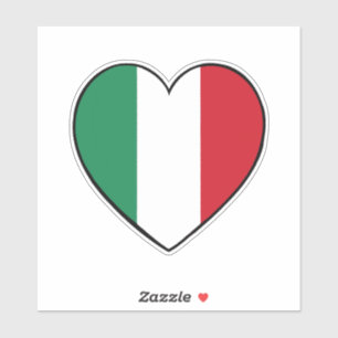 Italienisches Flaggenherz Aufkleber