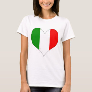 Italienisches Flaggenherz T-Shirt