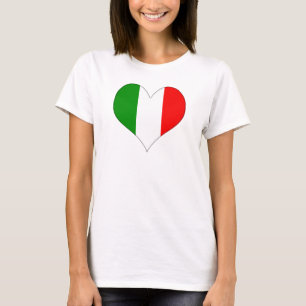 Italienisches Flaggenherz T-Shirt