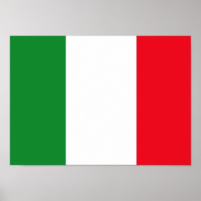 Italienisches Flaggenposter Poster (Vorne)