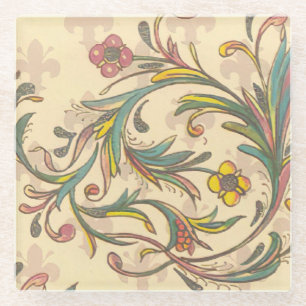 Italienisches florentinisches Flourishes-Muster Glasuntersetzer