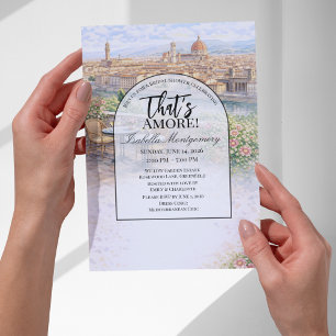 Italienisches Florenz That's Amore Brautabschied Einladung