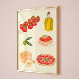 Italienisches Food Art Poster