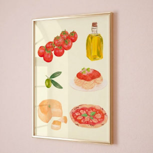Italienisches Food Art Poster