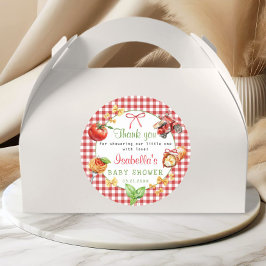 Italienisches Food Cannoli Baby Dusche Danke Stick Runder Aufkleber