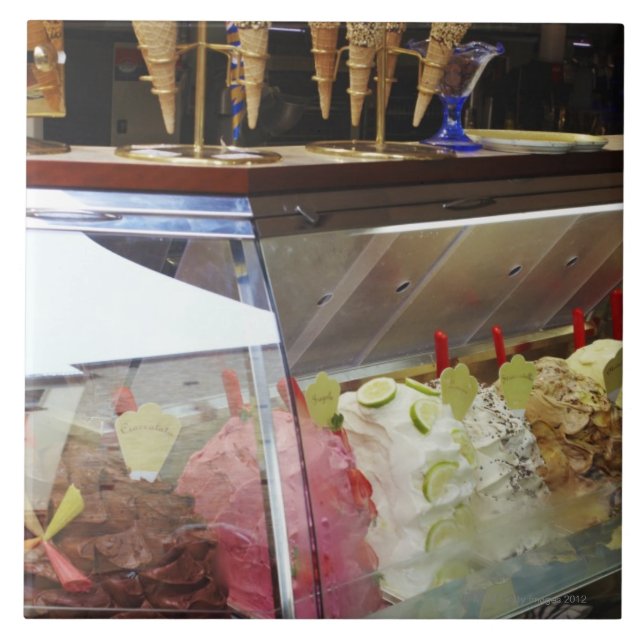 Italienisches gelato im Einkommen Fliese (Vorderseite)