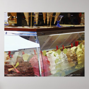 Italienisches gelato im Einkommen Poster