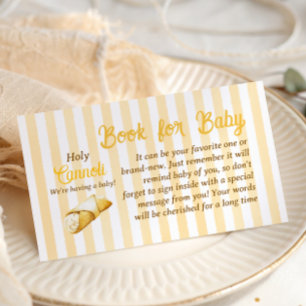 Italienisches Gelbes Schleifen-Cannoli-Baby-Shower Begleitkarte