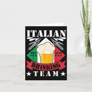 Italienisches Getränketeam Beer Drinker Männer Fra Karte