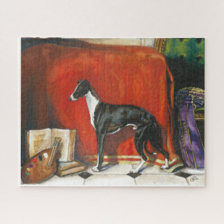 Italienisches Greyhound-Aquarellbild