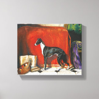 Italienisches Greyhound-Aquarellbild Leinwanddruck