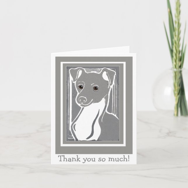 Italienisches Greyhound Dankeschön Note Card Dankeskarte (Vorderseite)