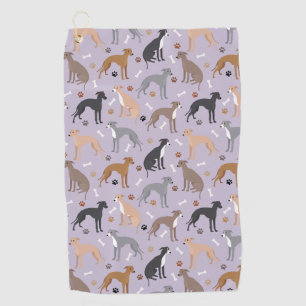 Italienisches Greyhound Dog Bones and Paws Golf Ha Golfhandtuch