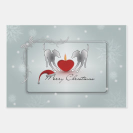 Italienisches Greyhound Frohe Weihnachten Geschenkpapier Set
