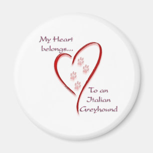 Italienisches Greyhound Herzbelongs Magnet