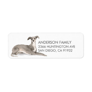 Italienisches Greyhound Hund Rücksendesiegel