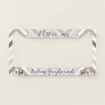 Italienisches Greyhound-Lizenzschild Rahmen.Albern