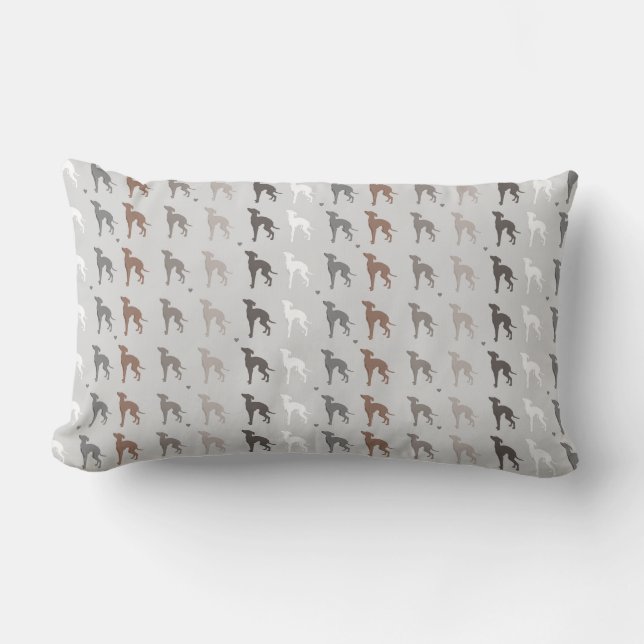 Italienisches Greyhound Lumbar Kissen (Vorderseite)