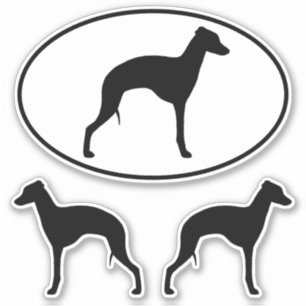 Italienisches Greyhound-Silhouette-Profil-Aufklebe Aufkleber