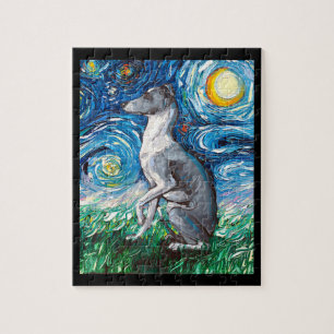 Italienisches Greyhound Starry Night Whippet Hund 