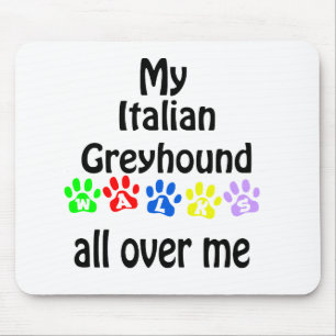 Italienisches Greyhound Walking Design Mousepad