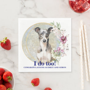 Italienisches Greyhound Wedding Napkins mit Hunde- Serviette
