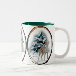 Italienisches Greyhound Weihnachtsgeschenk Zweifarbige Tasse