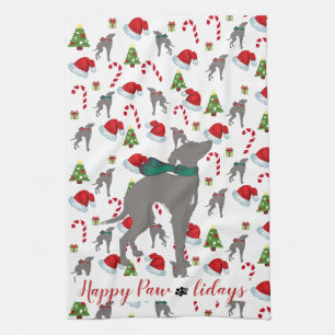 Italienisches Greyhound Weihnachtsküchentuch Geschirrtuch