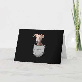 Italienisches Greyhound Whippet Brustpocket für Hu Dankeskarte