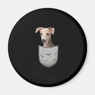 Italienisches Greyhound Whippet Brustpocket für Hu Magnet