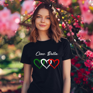 Italienisches Herz   Ciao Bella   Ihr Text T-Shirt