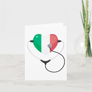 Italienisches Herz mit Stethoscope Gesundheitswese Karte