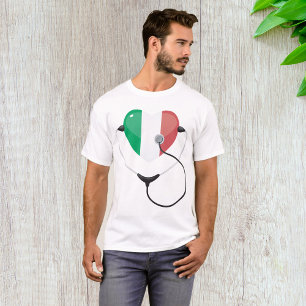 Italienisches Herz mit Stethoscope Gesundheitswese T-Shirt