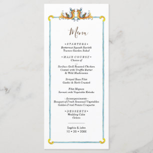 Italienisches Hochzeitsmenü im Design  Menükarte