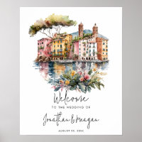Italienisches Hochzeitsplakat an der Riviera