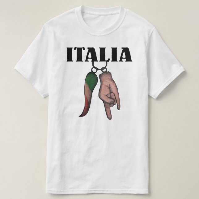 ITALIENISCHES HORN-UND HANDt-shirt, BÖSER BLICK, T-Shirt (Design vorne)