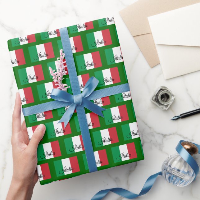 Italienisches Kartellpapier, patriotisches italien Geschenkpapier (Schenken)